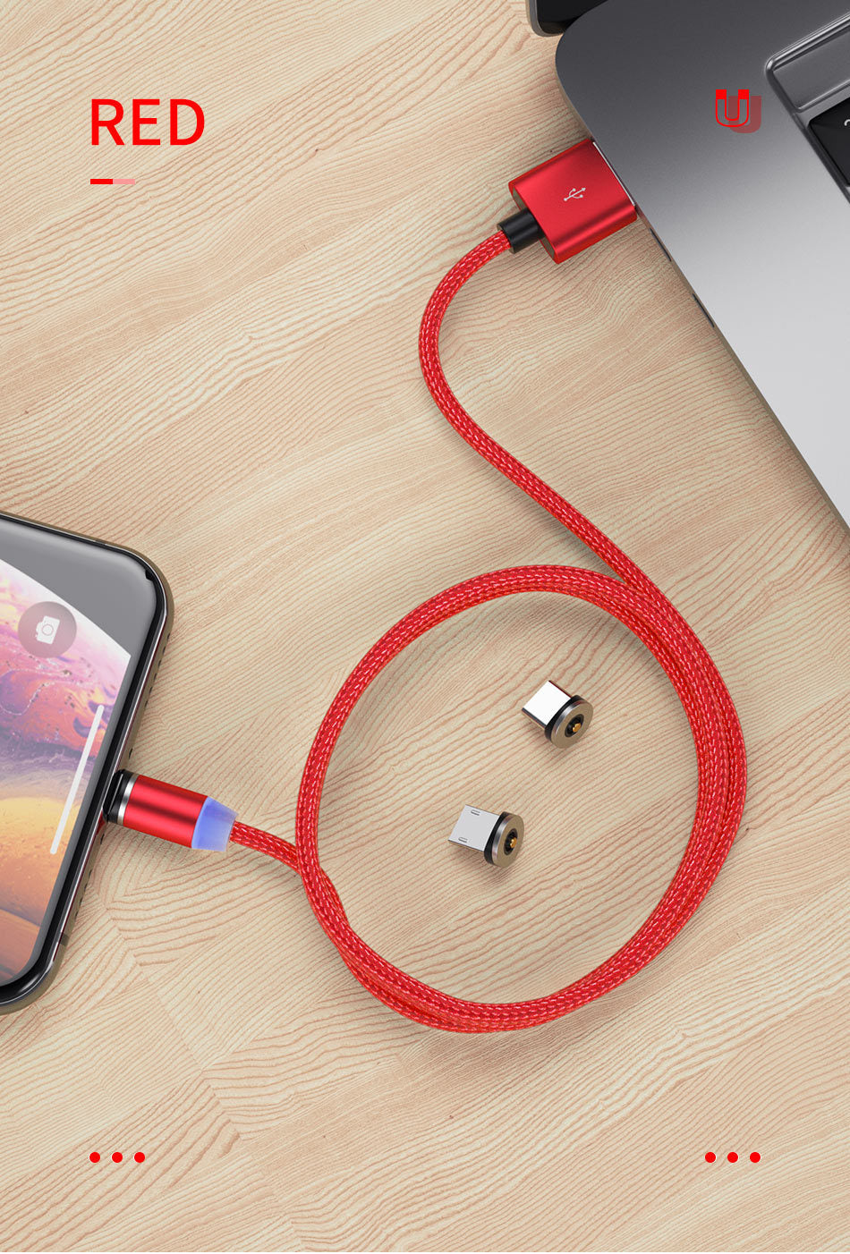 Magnetic USB Cable Fast Charging USB 15-45 días