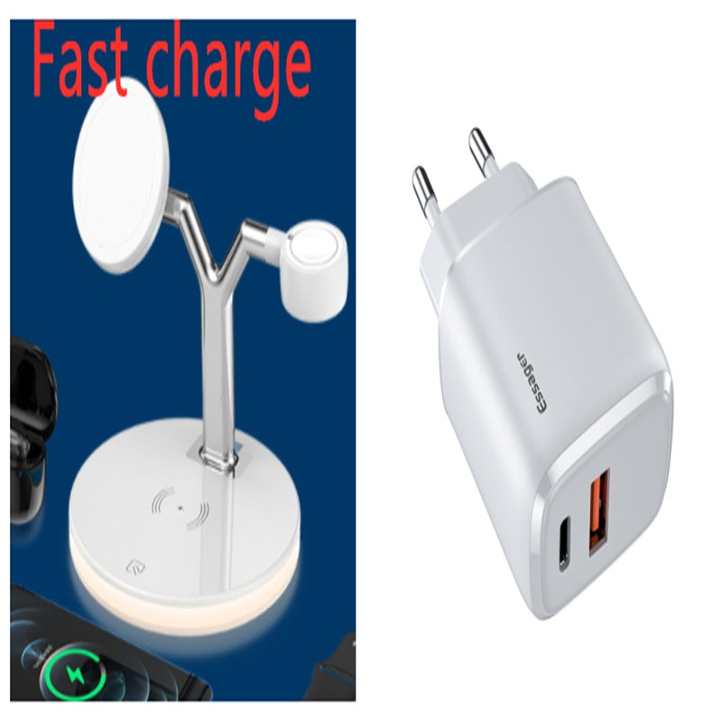 Compatible with Apple, 3 In 1 Magnetic Wireless Charger 15W Fast Charging Station For Magsafe Chargers 15-25 dias